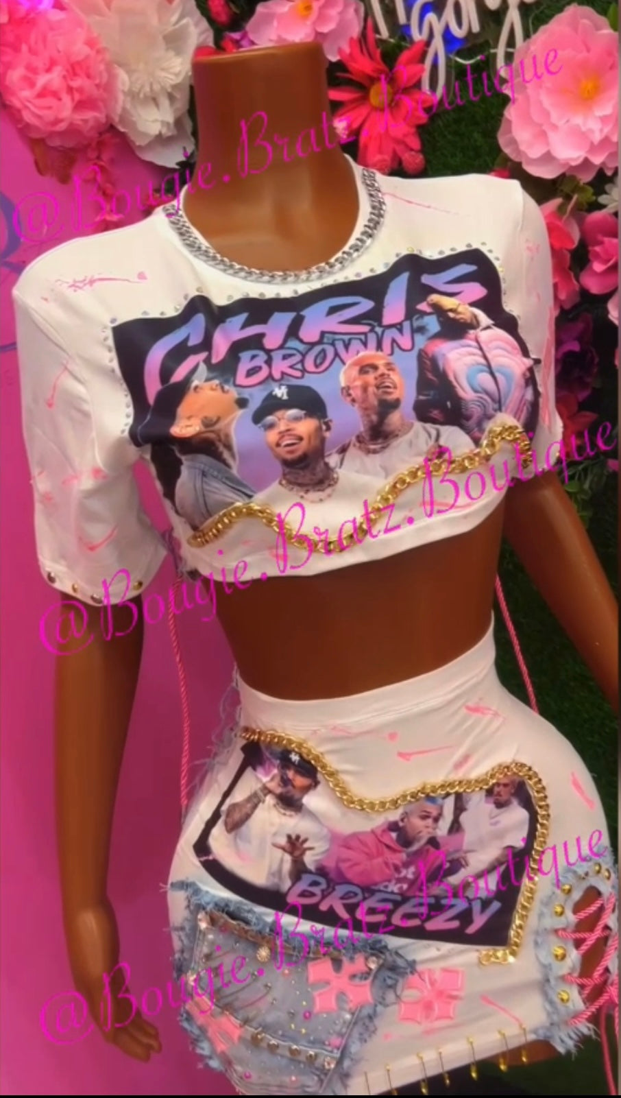Chris Brown custom outfit