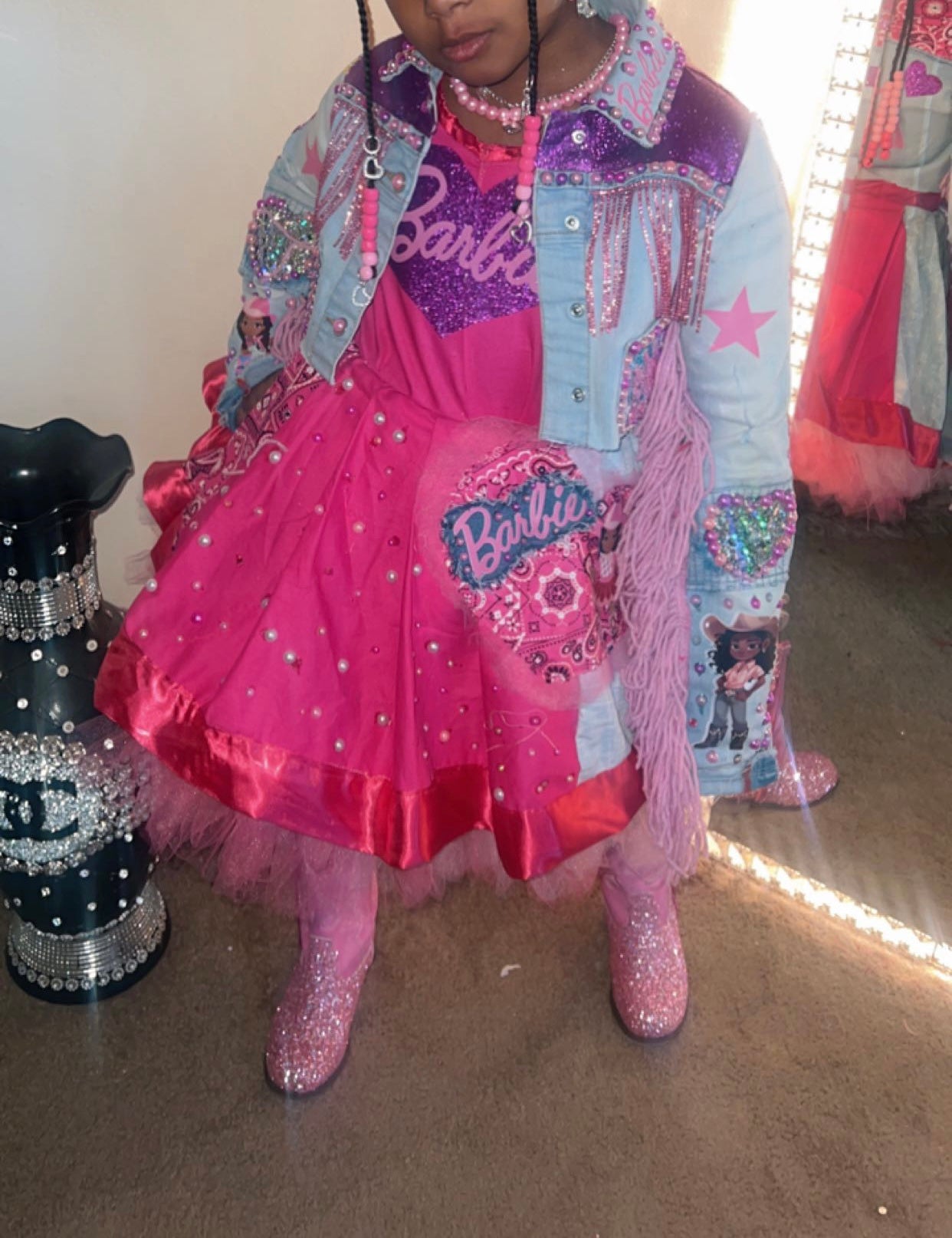 Barbie cow girl dress two-piece